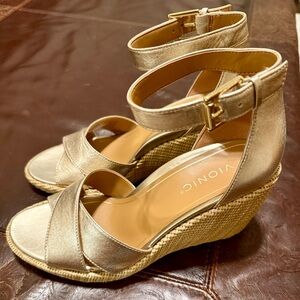 Vionic Marina Gold Wedges